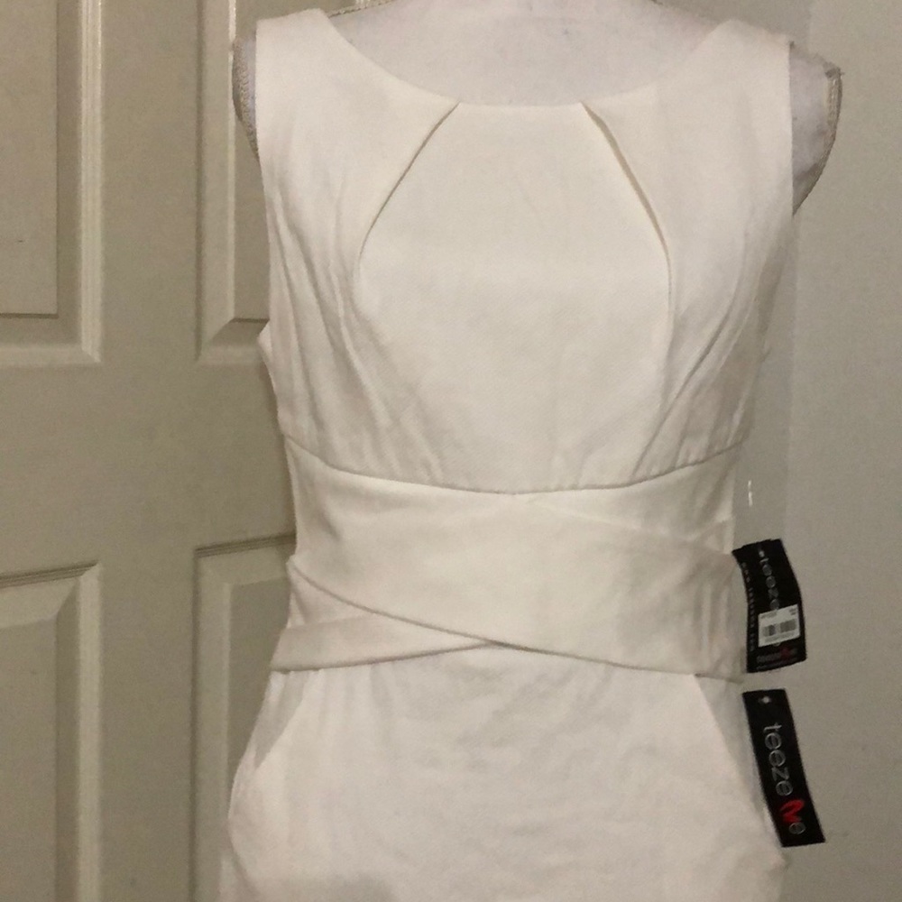 Teeze Me Juniors Mesh Flared Dress - Picture 3 of 4